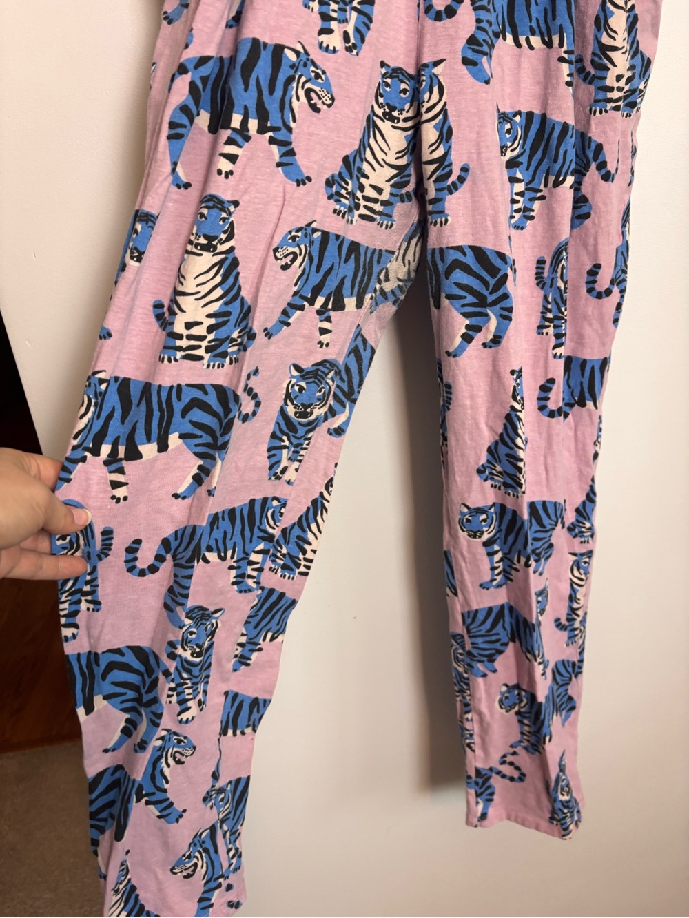 Nooworks Funky Unique Pink Blue Tiger Print Magic Suit Coveralls Jumpsuit - Picture 5 of 8